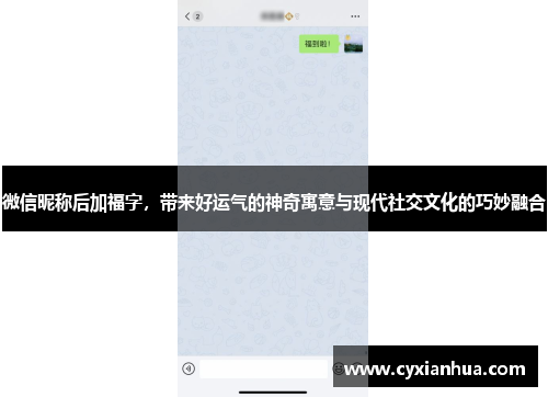 微信昵称后加福字，带来好运气的神奇寓意与现代社交文化的巧妙融合